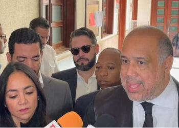 Faride Raful, y su abogado Miguel Valerio