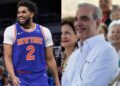 Karl-Anthony Towns y Luis Abinader