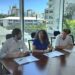 Yerik Pérez, presidente de Adotur, Patricia Hiraldo, presidenta de Happy Dolphins y Marcus Bohm, de Master Of The Ocean.