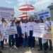 Tensión frente al Palacio: gremios de la salud exigen al Gobierno nombramientos, mejores salarios y ser escuchados