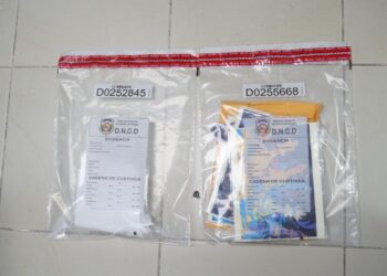 Frustran envío de láminas de cocaina ocultas en folders y documentos