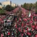 Dolientes abarrotan procesión fúnebre en Teherán por líder supremo irán, el ayatolá Alí Jamenei