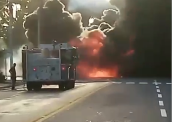 Digesett reporta incendio de camión de combustible en la George Washington próximo al Sheraton