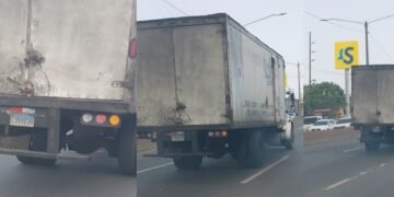 Camión contamina y maneja temerario: pone en riesgo a todos