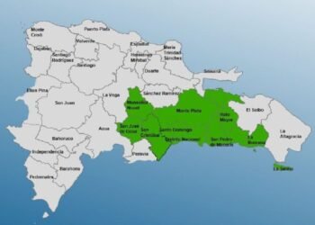 COE emite alerta verde para 8 provincias y el Distrito Nacional por lluvias