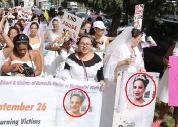Marchan contra violencia de género en Alto Manhattan a 27 años asesinato dominicana Gladys Ricart