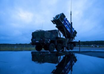 Un sistema móvil de misiles tierra-aire MIM-104 Patriot