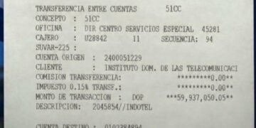 Indotel publica comprobante de transferencia de RD$59.9 millones para sistema de alertas 9-1-1
