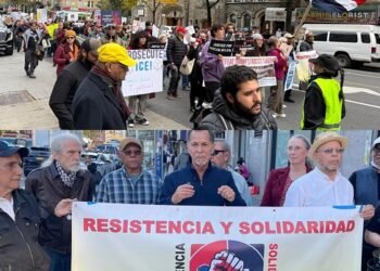 Cientos marchan en el Alto Manhattan contra ICE