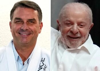 Esta combinación de fotografías muestra a Flavio Bolsonaro, izquierda, en Sao Paulo, el 29 de septiembre de 2026, y a Luiz Inácio Lula da Silva en Río de Janeiro, el 23 de septiembre de 2026. (AP Foto, Archivo) License this photo