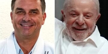 Esta combinación de fotografías muestra a Flavio Bolsonaro, izquierda, en Sao Paulo, el 29 de septiembre de 2026, y a Luiz Inácio Lula da Silva en Río de Janeiro, el 23 de septiembre de 2026. (AP Foto, Archivo) License this photo