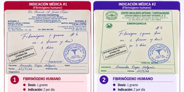 Familiares apelan a la solidaridad para adquirir fibrinógeno, medicamento indicado como parte de su tratamiento