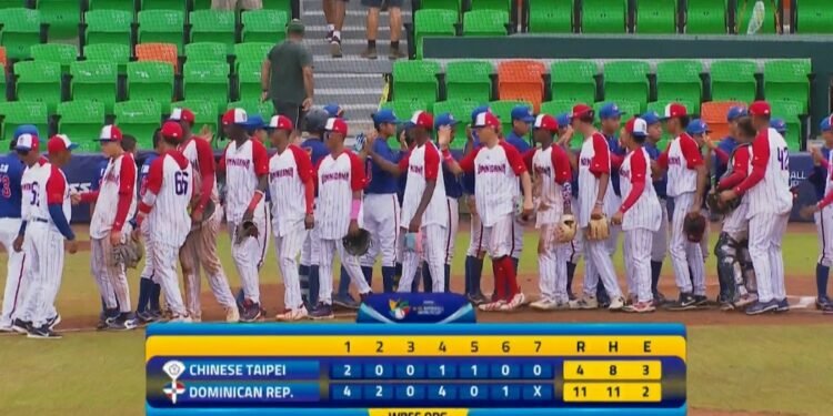 República Dominicana supera a China Taipei y va por medalla este domingo en Mundial U15